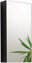 Hudson Reed Quintus Mirror Bathroom Cabinet (Black).  380x730x130mm.