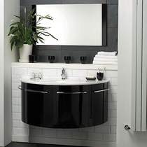Hudson Reed Moon Wall Hung Furniture Set (High Gloss Black).