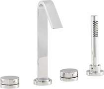 Hudson Reed Clio 4 Tap hole Bath Mixer with Shower kit and swivel spout.