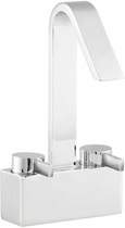 Hudson Reed Clio Fin Mono Basin Mixer with pop up waste and swivel spout.