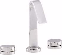 Hudson Reed Clio 3 Tap hole Basin Mixer with pop up waste and swivel spout.