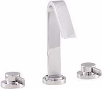 Hudson Reed Clio Fin 3 Tap hole Basin Mixer with pop up waste, swivel spout.