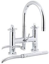 Ultra Scope Bath shower mixer with swivel spout and shower kit.