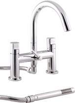 Budget Bath Shower Mixer With Swivel Spout And Shower Kit.