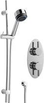 Ultra Quest Twin Thermostatic Shower Valve, Slide Rail & Handset.