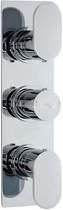 Hudson Reed Reign Triple Concealed Thermostatic Shower Valve (Chrome).