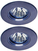 Lights 2 x Low voltage satin halogen downlighter with lamps & transformers.