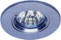 Lights Mains 240V polished chrome halogen downlighter with lamp.