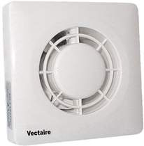 Vectaire Axial Extractor Fan With Pull Cord. 100mm (White).