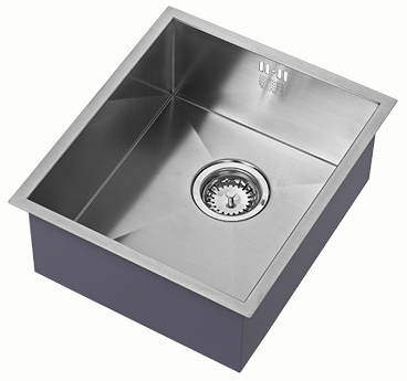 1810 Undermounted Kitchen Sink With Plumbing Kit (Satin, 340x400mm).