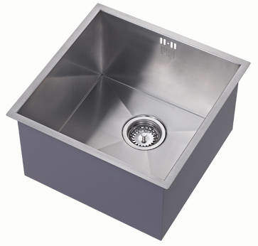 1810 Undermounted Deep Kitchen Sink With Kit (Satin, 400x400mm).