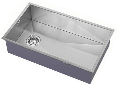 1810 Undermounted Kitchen Sink With Plumbing Kit (Satin, 400x700mm).