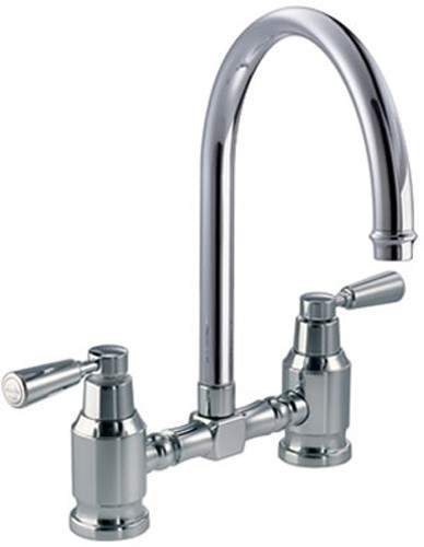 Abode Hargrave Swan Neck Bridge Kitchen Tap (Chrome).