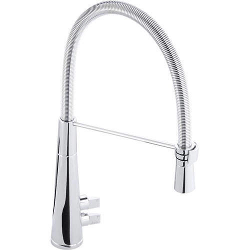 Abode Fliq Professional Monobloc Kitchen Tap With Swivel Spout (Chrome).