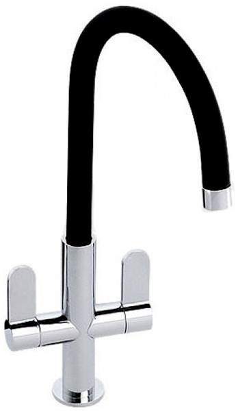 Abode Linear Nero Kitchen Tap With Swivel Spout (Chrome Body).