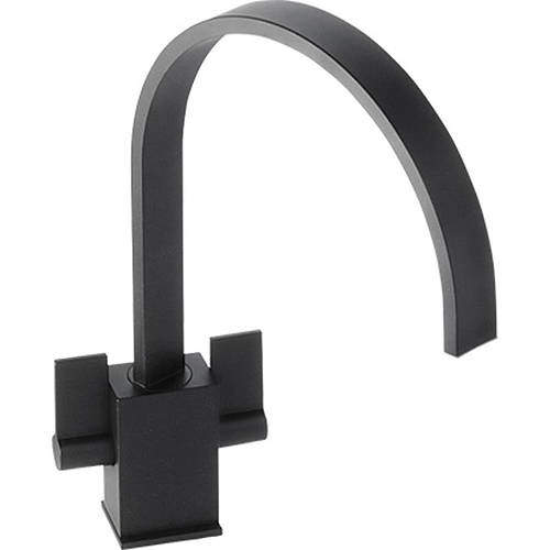 Abode Atik Monobloc Kitchen Tap With Swivel Spout (Granite Black).