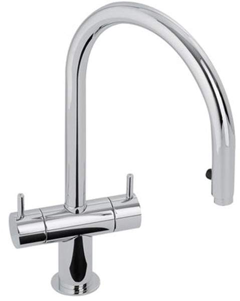 Abode Hesta Kitchen Tap With Spray Rinser (Chrome).