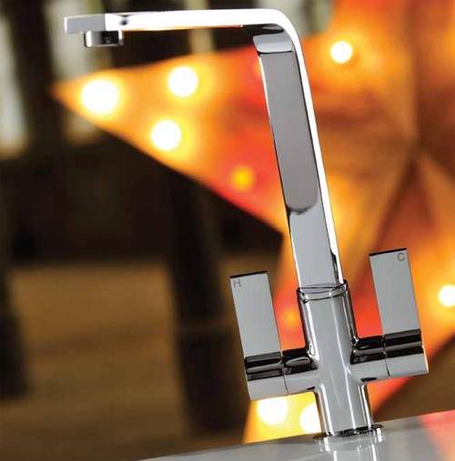 Abode Linear Flair Kitchen Tap With Swivel Spout (Chrome).