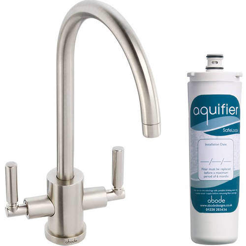 Abode Atlas Aquifier Water Filter Kitchen Tap (Brushed Nickel).