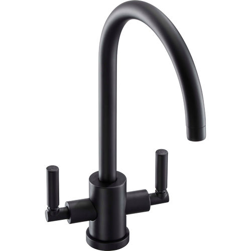 Abode Atlas Kitchen Tap With Dual Levers (M Black).