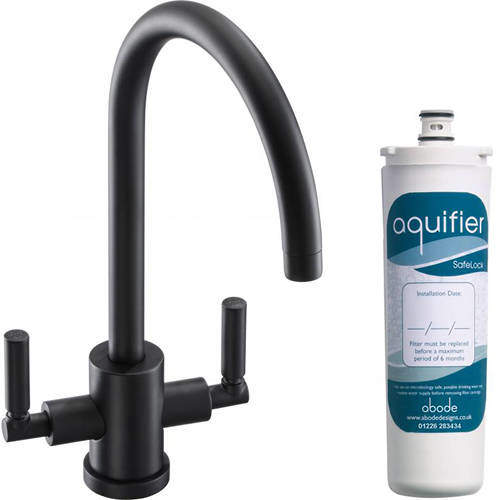 Abode Atlas Aquifier Water Filter Kitchen Tap (Matt Black).