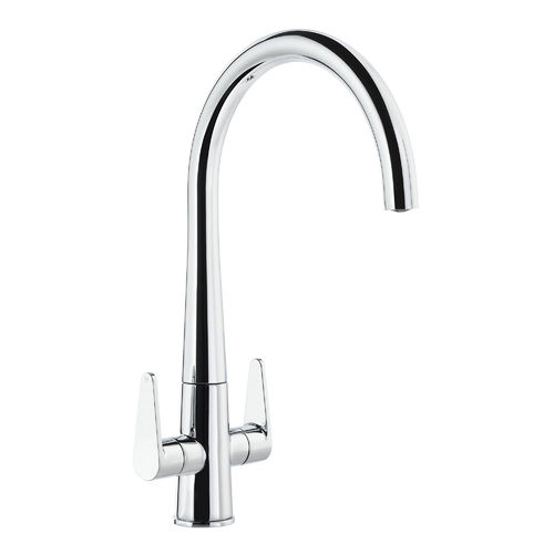 Abode Coniq-R Kitchen Tap With Dual Levers (Chrome).