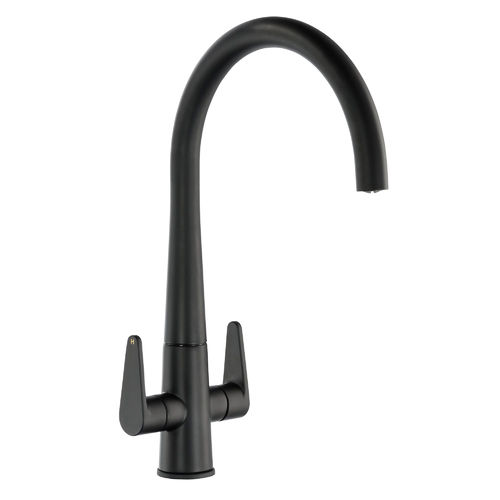 Abode Coniq-R Kitchen Tap With Dual Levers (M Black).
