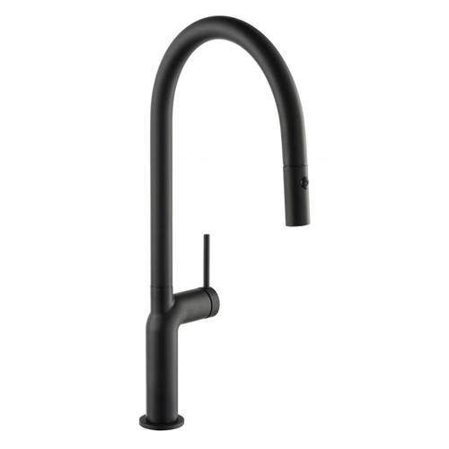 Abode Tubist Pull Out Kitchen Tap (Matt Black).