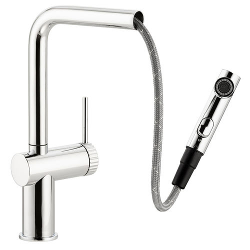 Abode Fraction Pull Out Kitchen Tap (Chrome).
