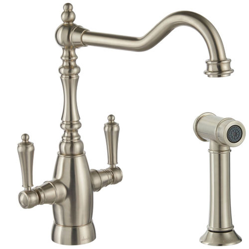 Abode Mayenne Monobloc Kitchen Tap With Handspray (Br Nickel).