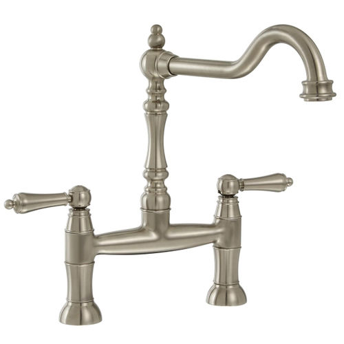 Abode Mayenne Bridge Kitchen Tap (Brushed Nickel).