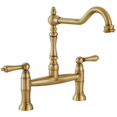 Abode Mayenne Bridge Kitchen Tap (Antique Brass).