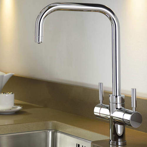 Abode Pronteau 3 In 1 Boiling Water Filtered Kitchen Tap (Chrome).