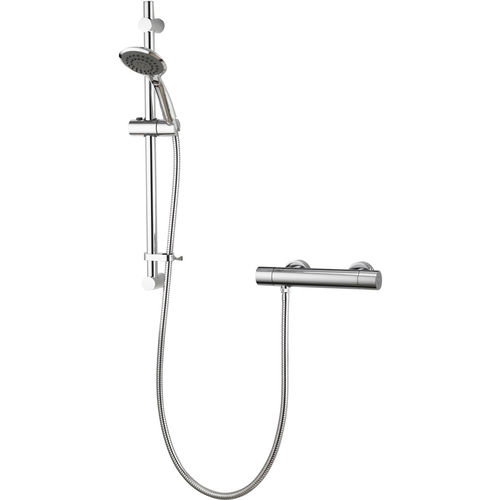 Aqualisa Thermostatic Shower Valve & Slide Rail Kit (3/4", Chrome).