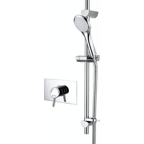 Bristan Acute Concealed Thermostatic Shower Valve With Slide Rail Kit (Chrome).