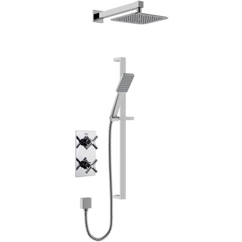 Bristan Cruzar Thermostatic Shower Pack With Slide Rail Kit (Chrome).