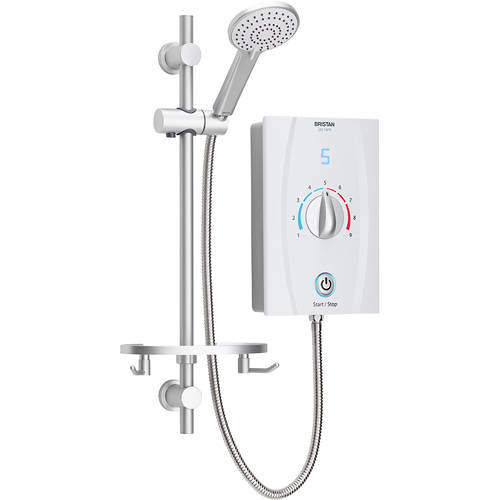 Bristan Joy Thermostatic BEAB Electric Shower With Standard Kit 8.5kW (White).