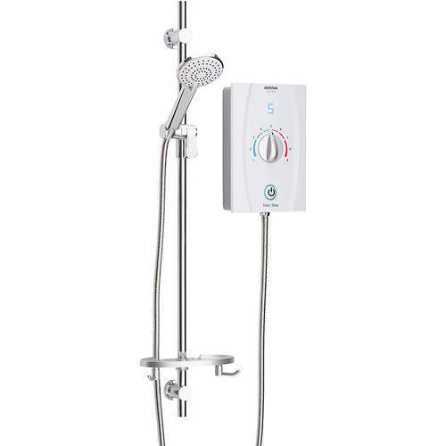 Bristan Joy Thermostatic BEAB Electric Shower With Long Kit 9.5kW (White).