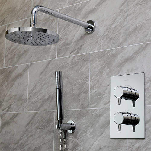 Bristan Prism Shower Pack With Arm, Round Head & Handset (Chrome).