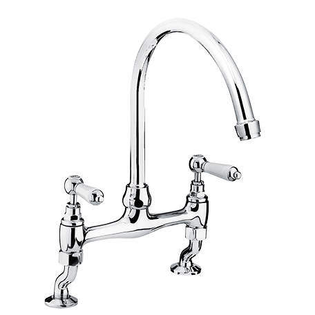 Bristan Renaissance Deck Mounted Kitchen Mixer Tap (Chrome).