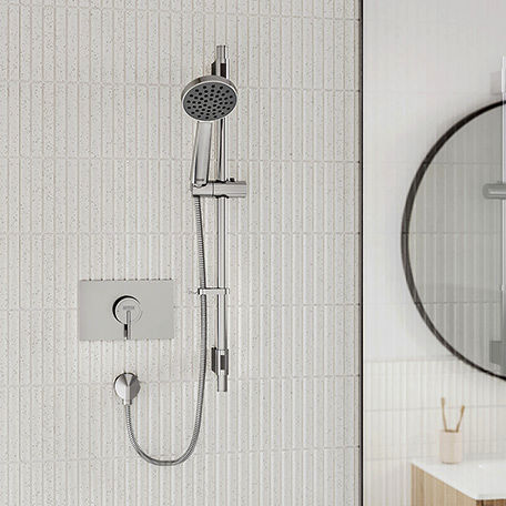Bristan Sonique Concealed Mini Shower Valve With Slide Rail Kit (Chrome).