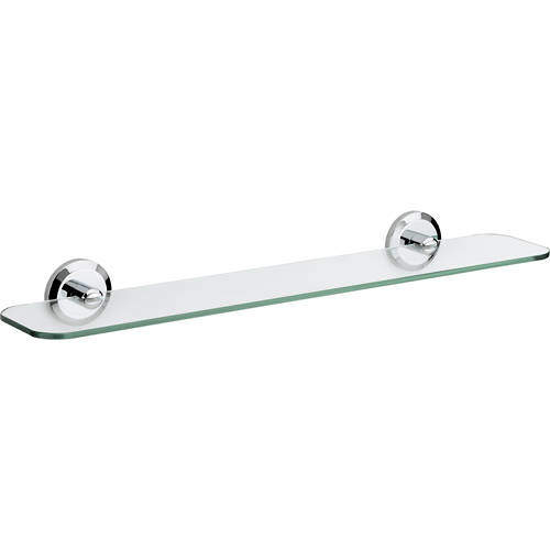 Bristan Accessories Solo Glass Shelf 600mm (Chrome).