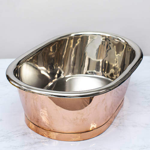BC Designs Copper & Nickel Basin 530mm (Nickel Inner/Copper Outer).