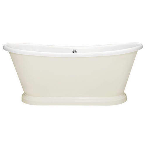 BC Designs Painted Acrylic Boat Bath 1700mm (White & Ammonite).