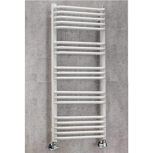 Heated Towel Rail & Wall Brackets 1100x500 (White). COLOUR COAPSL115019