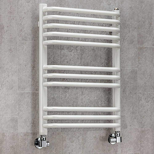 Heated Towel Rail & Wall Brackets 620x600 (White). COLOUR COAPSL626011