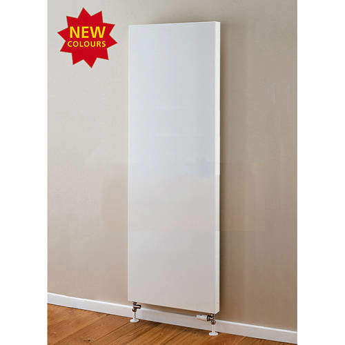 Colour Faraday Vertical Radiator 1600x600mm (P+, White, 6633 BTUs).