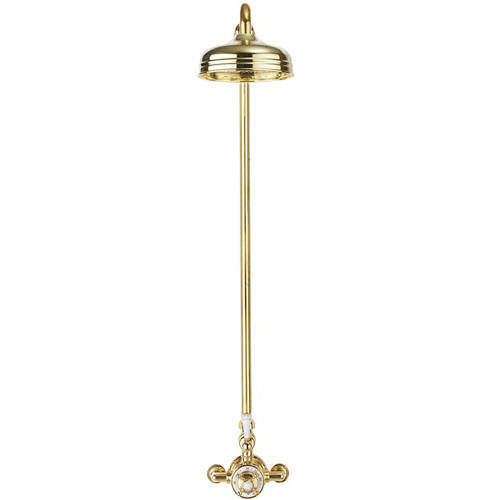 Crosswater Belgravia Thermostatic 1 Outlet Shower Kit (Unlac Brass).