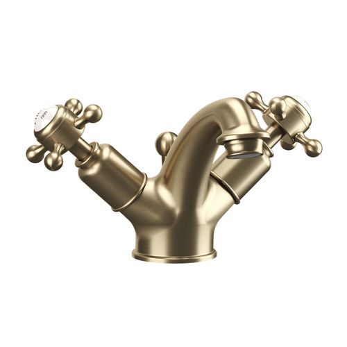 Crosswater Belgravia Basin Mixer Tap With Waste (Crosshead, Br Brass).