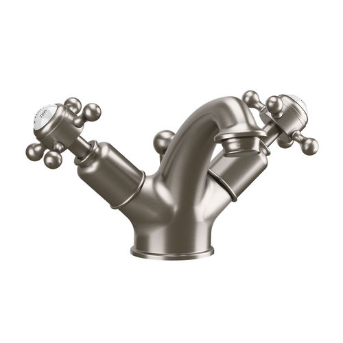 Crosswater Belgravia Basin Mixer Tap With Waste (Crosshead, Br Nickel).